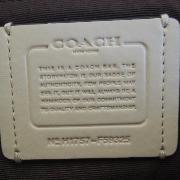 Coach Chalk White Pebbled Leather Lenox Satchel F59325 - Pristine - Picture 9 of 15